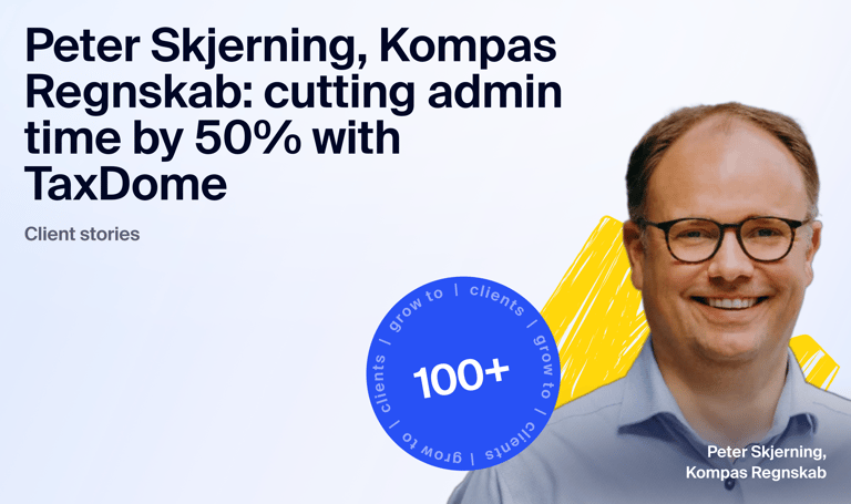 Kompas Regnskab: reducer tiden brugt på administrativt arbejde med 50% ved hjælp af TaxDome