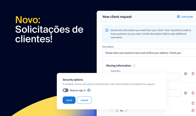 Solicitações de clientes: nova maneira de coletar informações de clientes de forma rápida e fácil 