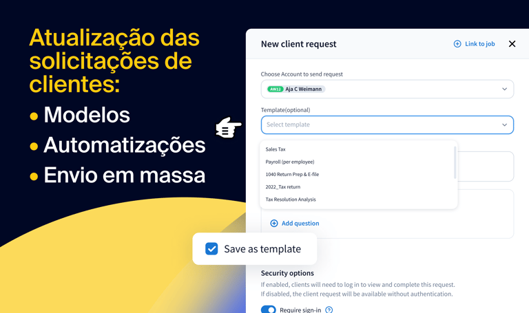 As solicitações de clientes ficaram ainda mais rápidas e fáceis: modelos, automatizações e envios em massa