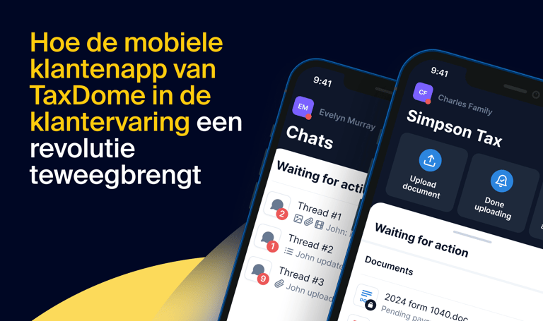 Een revolutie in de klantervaring: waarom de mobiele klantenapp TaxDome in de top 100 van app stores staat en in 4000+ beoordelingen met 4,9/5 is beoordeeld 