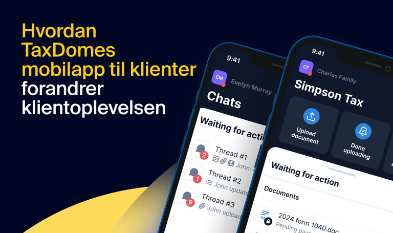 Forvandling af klientoplevelsen: hvorfor TaxDomes mobilapp til klienter er i top 100 i app-stores med en bedømmelse på 4,9/5 baseret på 4000+ anmeldelser