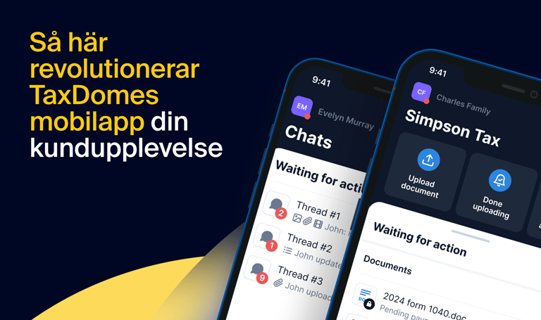 Revolutionera din kundupplevelse: därför är TaxDomes mobilapp bland de 100 bästa i App Store och har fått betyget 4,9/5 bland 4000+ omdömen