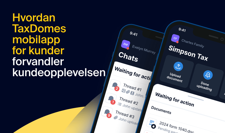 Forandrer kundeopplevelsen: hvorfor TaxDomes mobilapp for kunder er blant de 100 beste i appbutikkene med en vurdering på 4,9/5 basert på mer enn 4000 anmeldelser