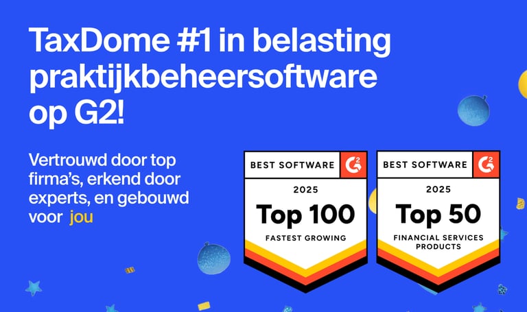 TaxDome eerste plaats in belasting praktijkbeheersoftware op G2!