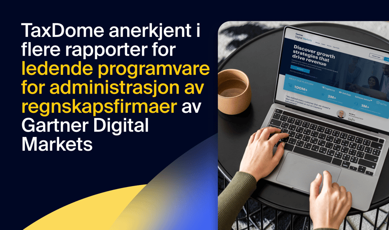 TaxDome anerkjent i flere rapporter for ledende programvare for administrasjon av regnskapsfirmaer av Gartner Digital Markets