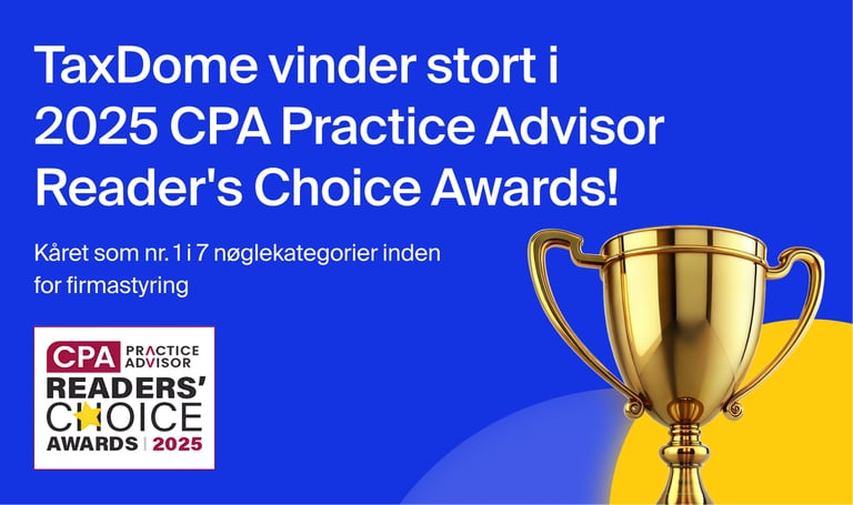 TaxDome vinder 7 kategorier i 2025 CPA Practice Advisor Readers’ Choice Awards