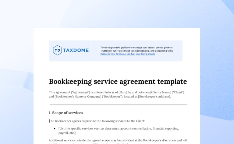 Free bookkeeping service agreement template: key elements and common mistakes