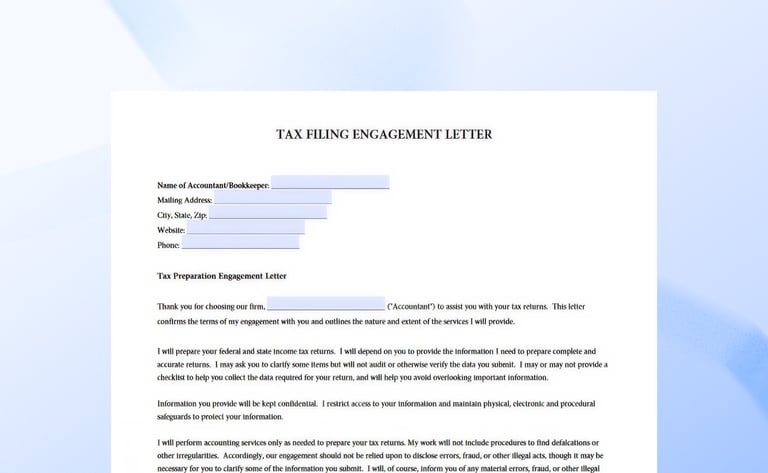 How to create a tax return letter for clients: examples and template