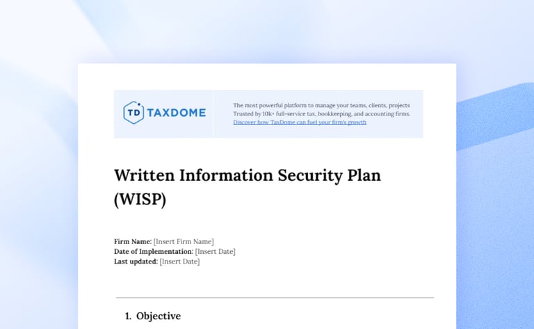 Free WISP template: safeguard your tax practice today