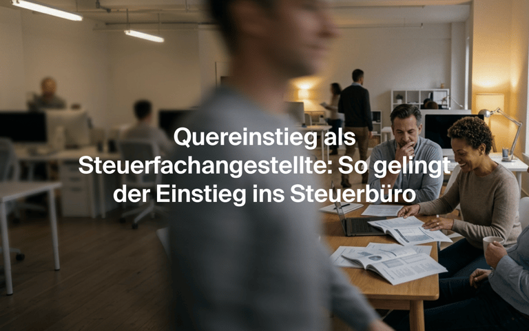 Quereinstieg als Steuerfachangestellte: So gelingt der Einstieg ins Steuerbüro