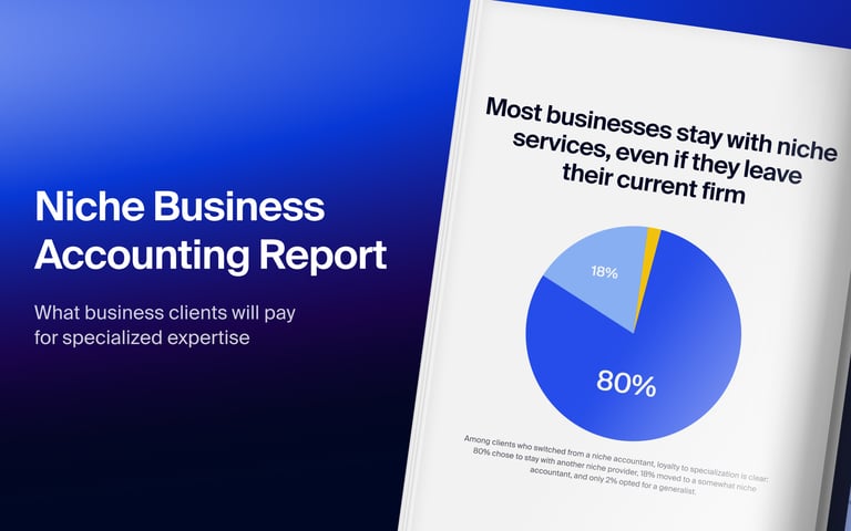 Niche Business Accounting Report  statistics: what business clients will pay for specialized expertise
