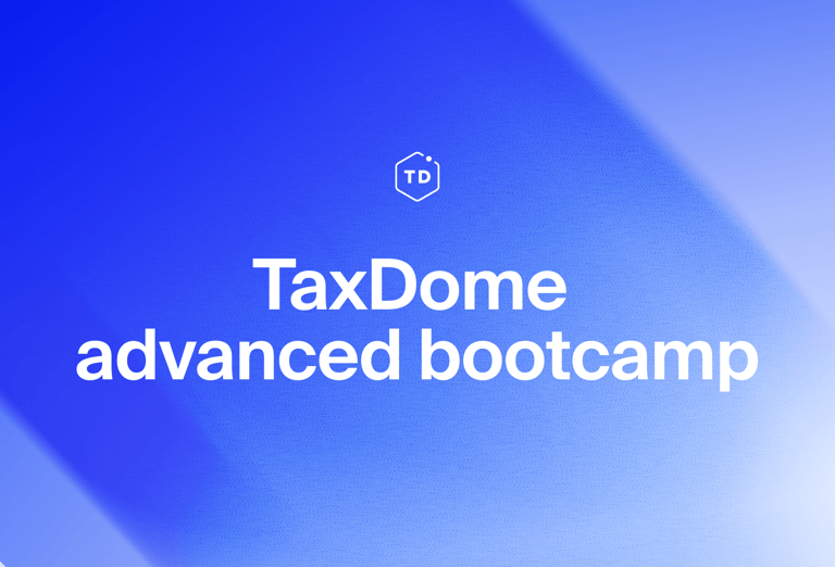 TaxDome advanced bootcamp