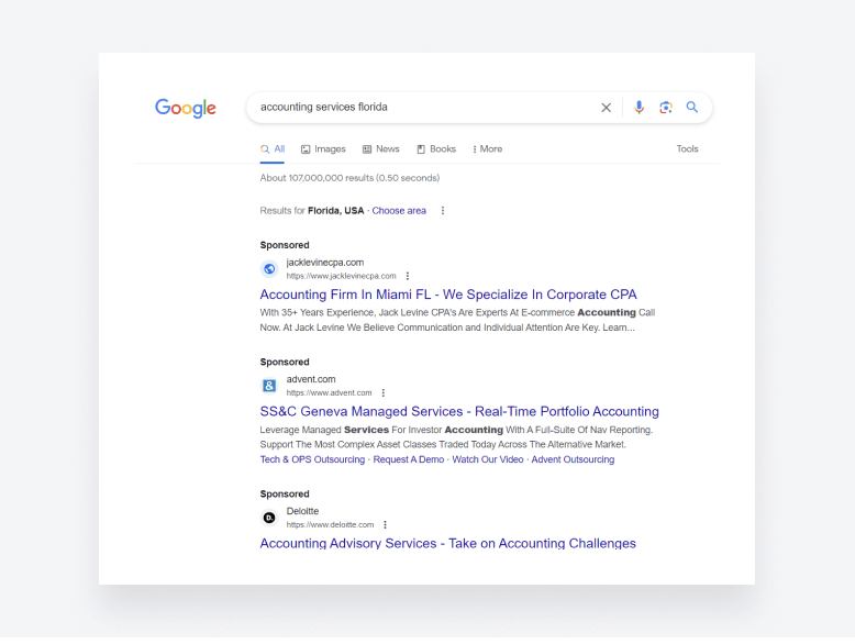 Top 2 sponsored accounting ads in Florida