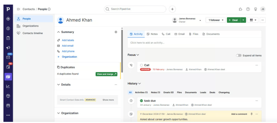 Pipedrive - CRM leads