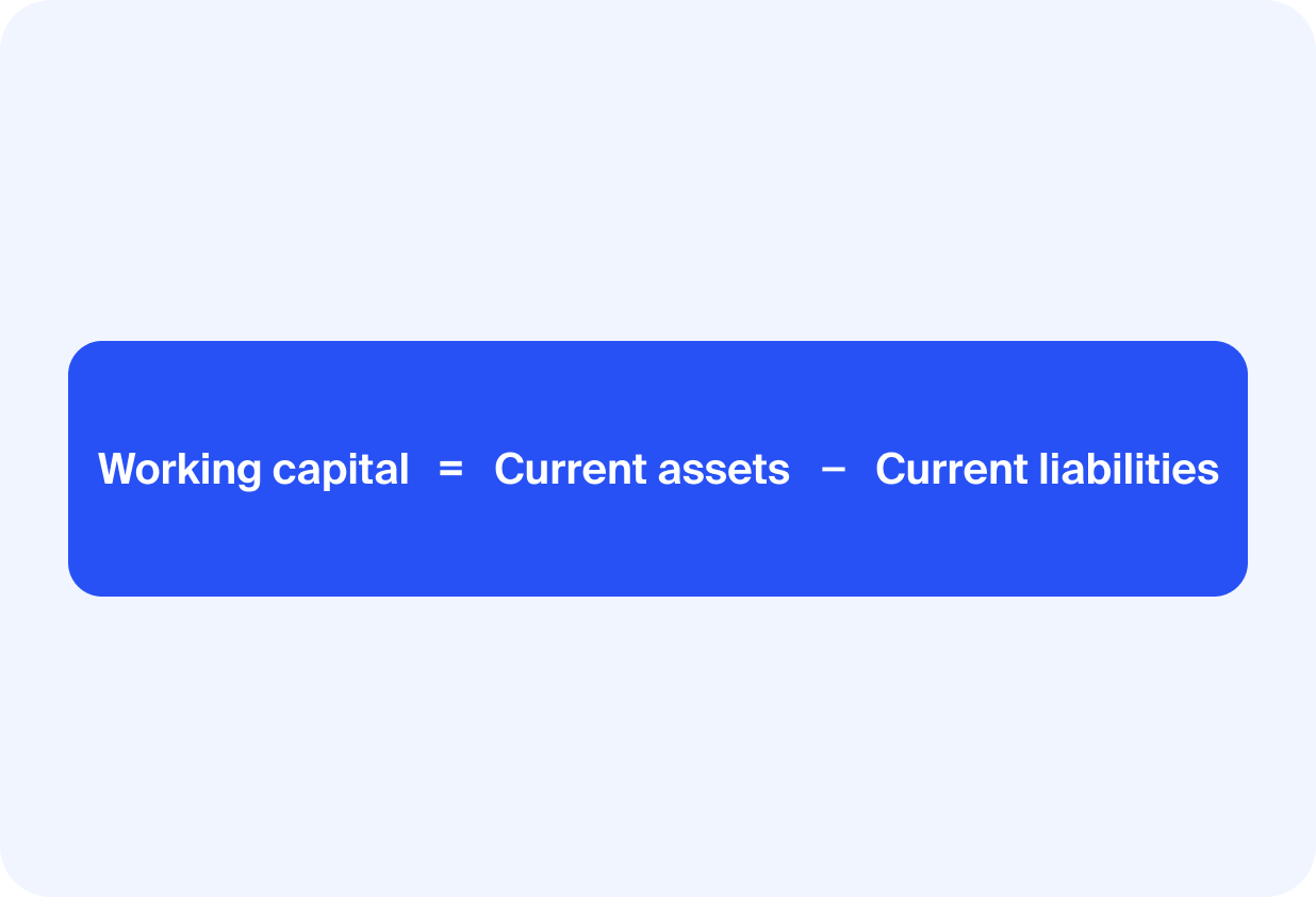 Formula to calculate working capital