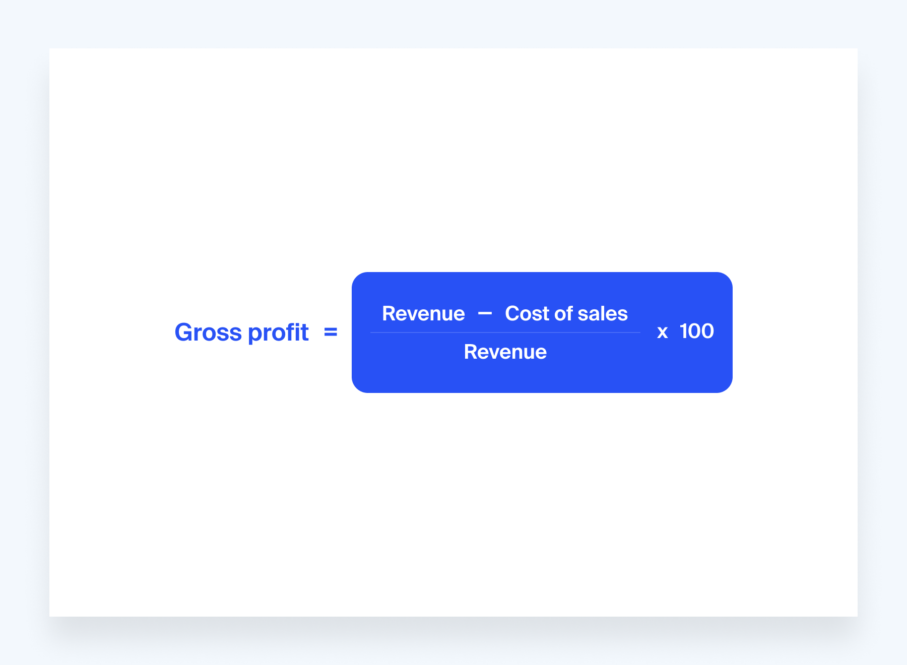 Gross profit formula