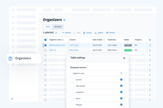 One place to easily track all organizers