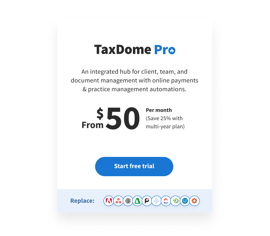 TaxDome pricing