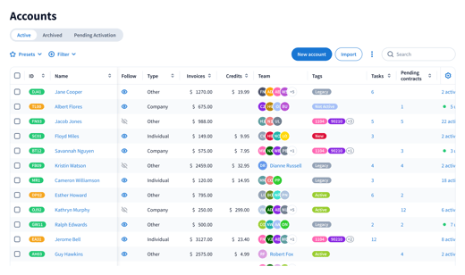 Yksinkertaistettu tilinhallinta