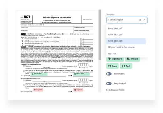 Branchespecifieke handtekeningsjablonen toepassen