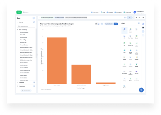 Crie relatórios personalizáveis ou recorra a opções pré-criadas