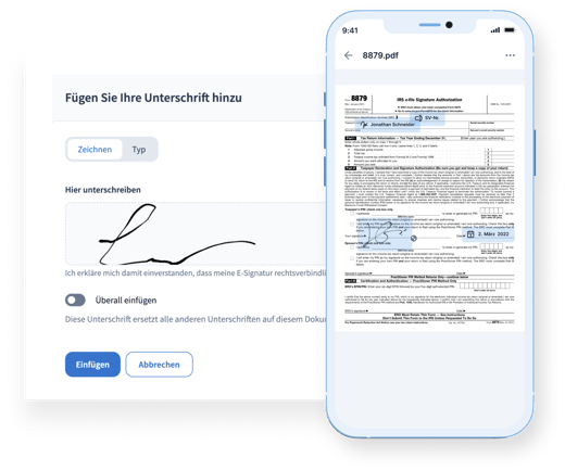 Signatur von jedem Gerät