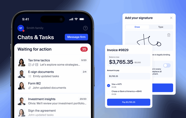 Client experience features